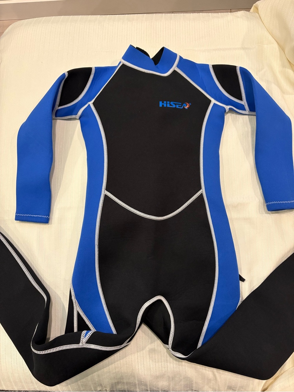 Hides Kids Black & Blue Full-Body Swim Suitl